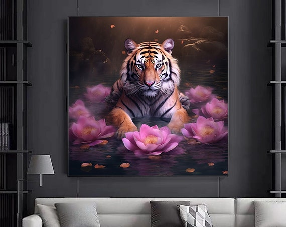 Tiger Canvas Wall Art Animal Print Home Decoranimal