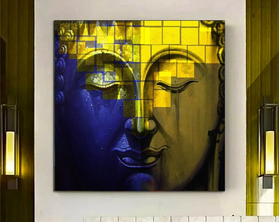 Buddha Canvas Asian Wall Art Meditation Poster Buddhist Print