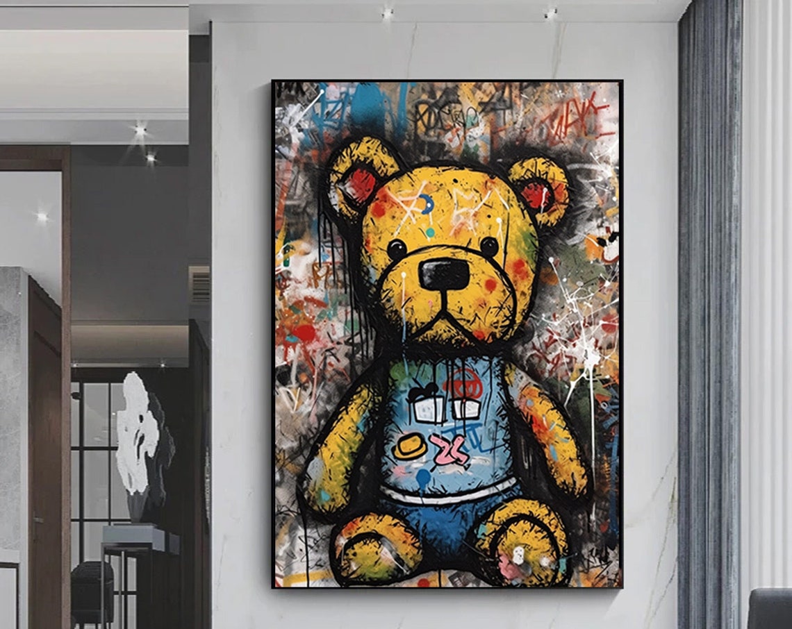 Teddy Bear Wall Art Graffiti Street