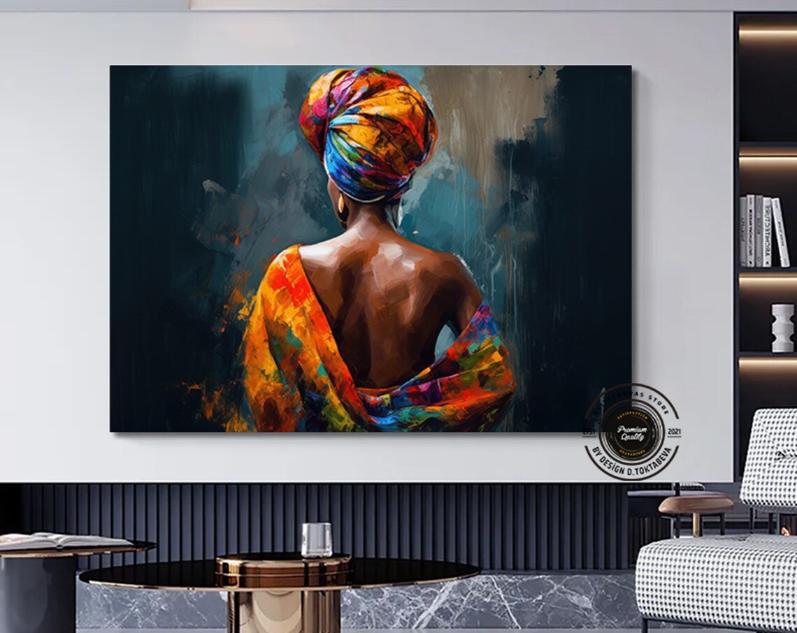 Colorful African Woman Modern Fashion Art Print