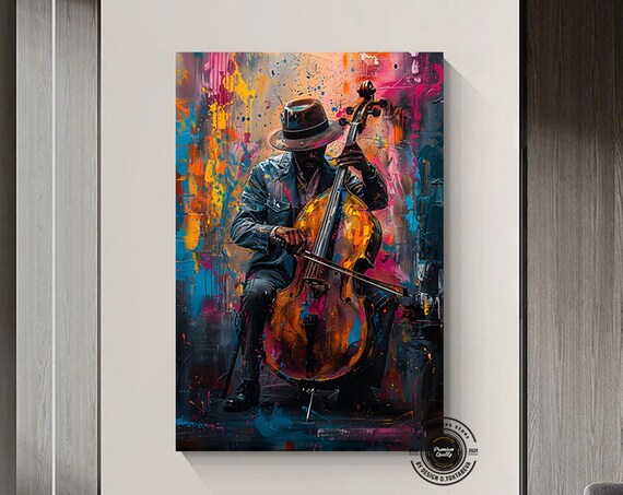 African Jazz Musician Art Print, Street Band