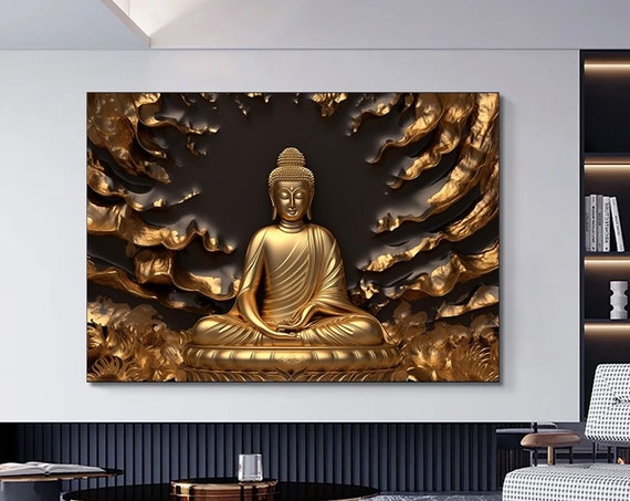 Buddha Canvas Print Wall Art Design Ready To Hang Decoration Artasian Artbuddha Poster