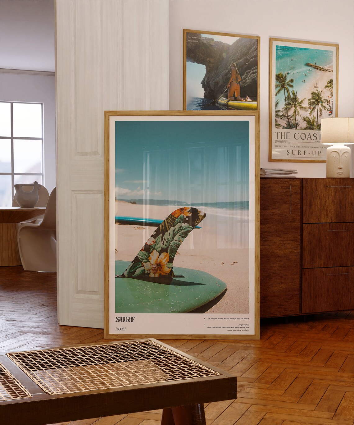 Trendy Surf Photography Print, Chic Coastal Decor - Image 2