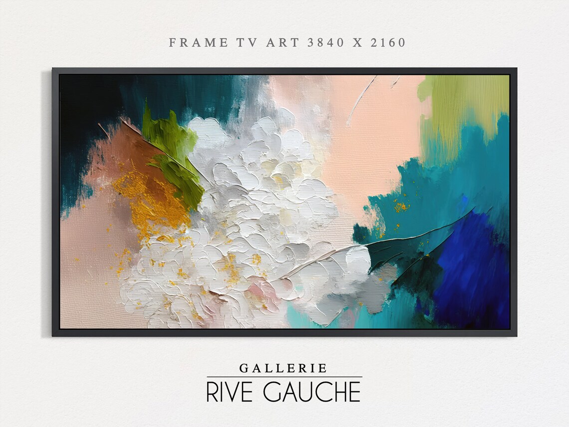 Abstract Modern Oil Painting Art Print, Neutral Tones