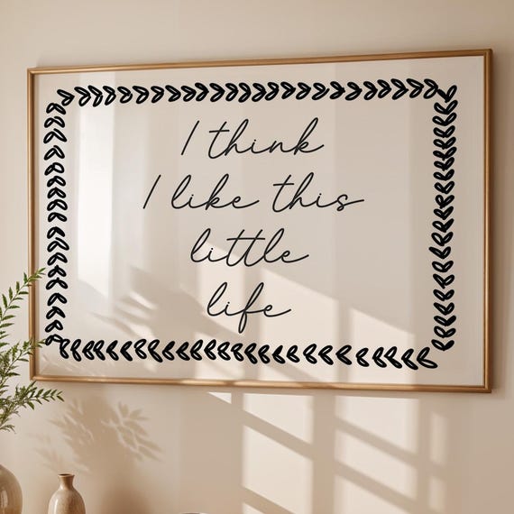 I Think Like This Little Life Art Print, Black Neutral