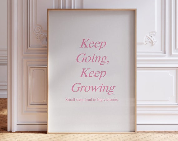Pink Motivational Quote Print Pink Positive Affirmation Wall Art Aesthetic Minimalist Poster Apartment Decor Wall Art