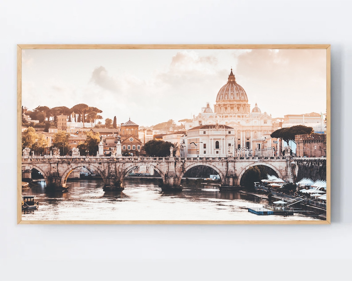 Rome Vatican Panoramic Landscape Travel Poster
