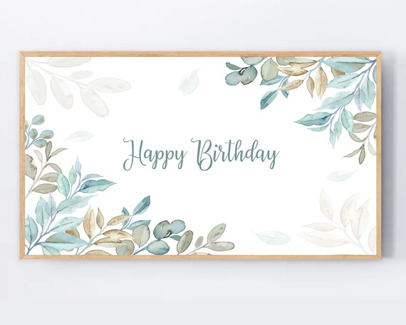 Samsung Frame Tv Art Happy Birthday Instant Boho For Frames