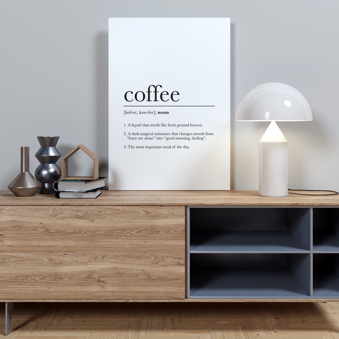 Funny Coffee Definition Poster for Kitchen Wall and Coffee Bar Decor - Image 2