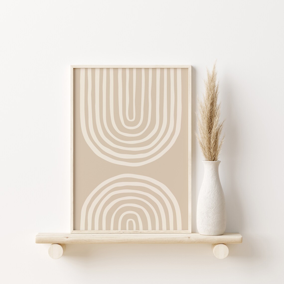 Neutral Beige Arches Art Print, Abstract Boho - Image 4