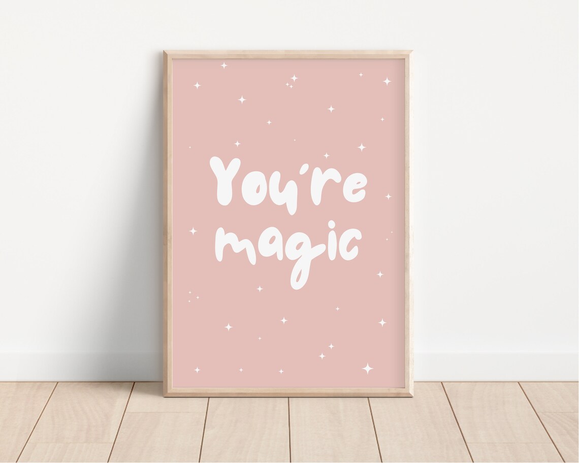 You're Magic Art Print, Pink Boho Nursery Decor - Image 2
