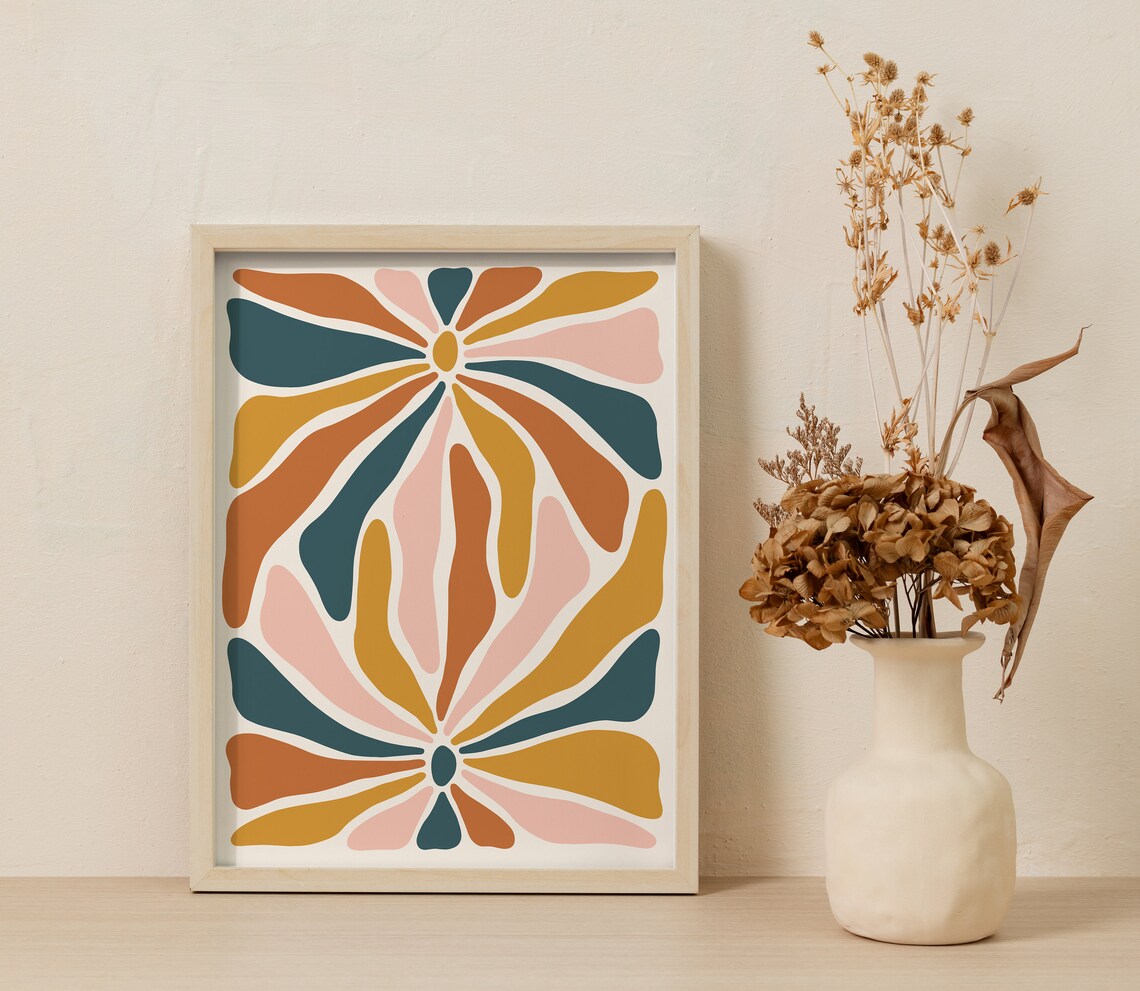 Abstract Flower Botanical Art Print, Floral - Image 2