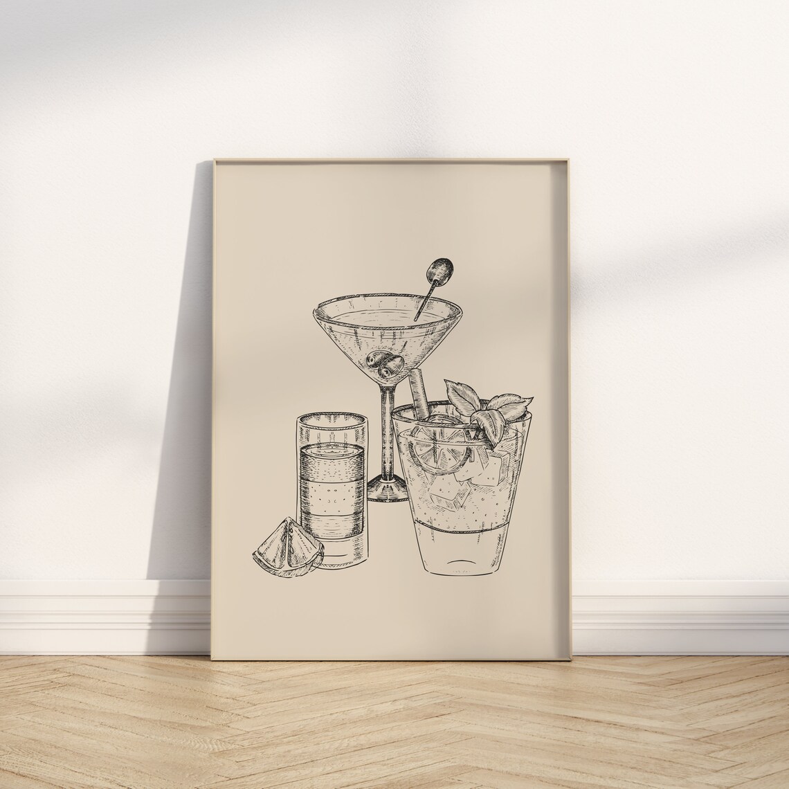 Cocktail Print, Bar Cart Wall Art Poster - Image 4