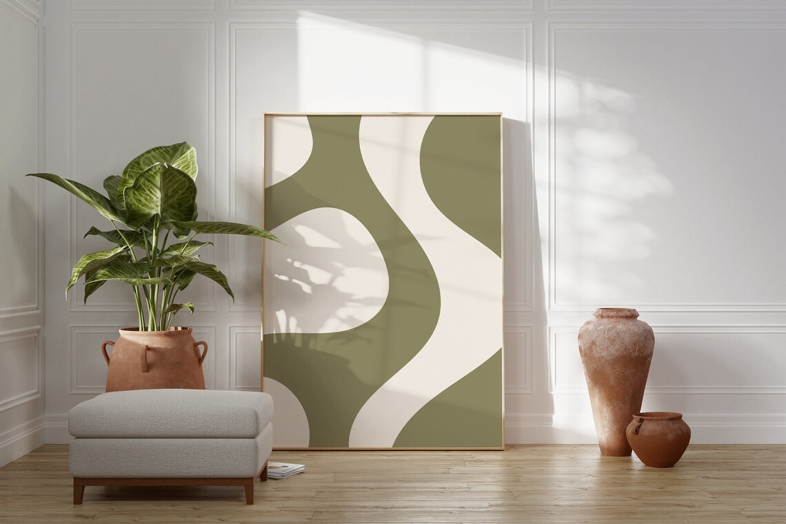 Modern Abstract Art Print, Minimalistic Wall Decor - Image 4