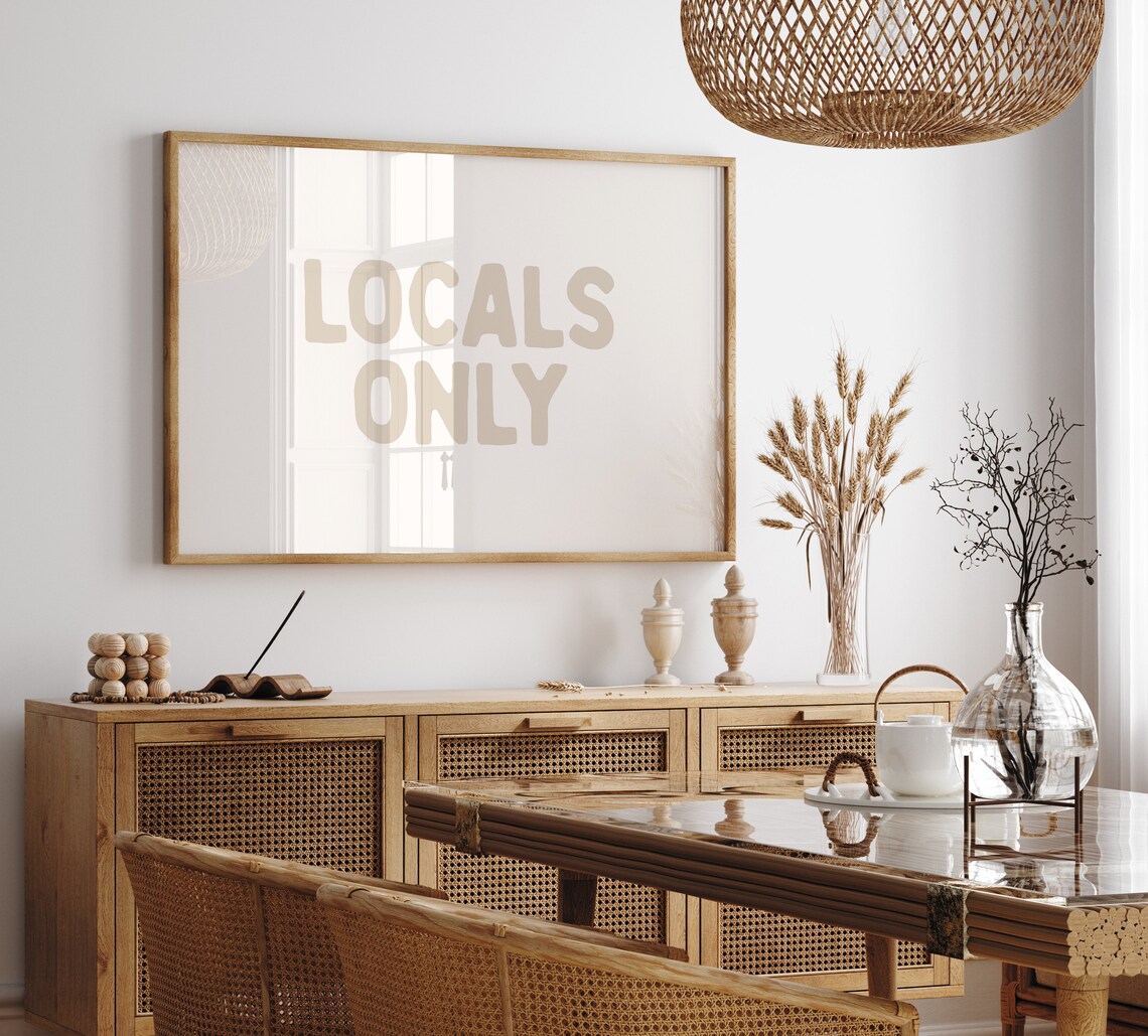 Locals Only Beach Print, Trendy Coastal Decor - Image 2