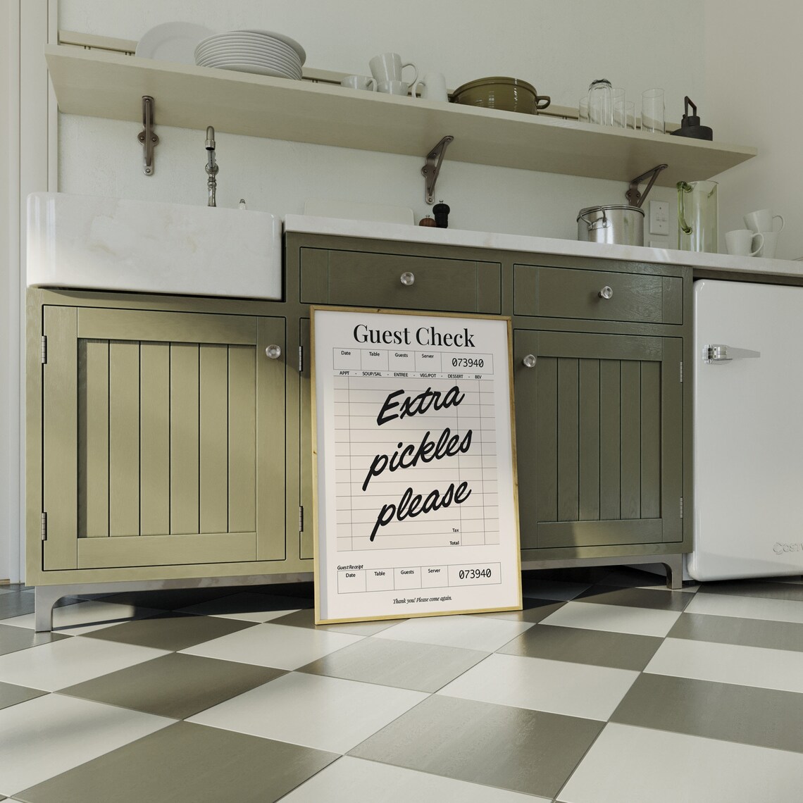 Extra Pickles Please Funny Quote Art Print - Image 2