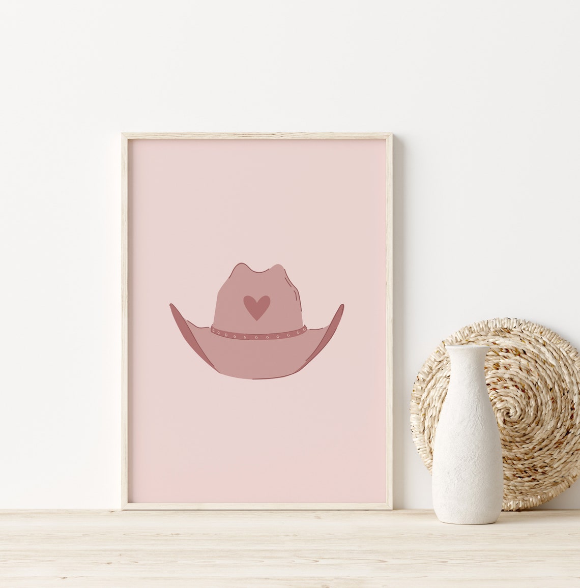 Cowgirl Hat Nursery Print Cowgirl Western Wall Art Pink Nursery Wall Art Western Nursery Print Cowgirl Wall Art Wall Art - Image 2