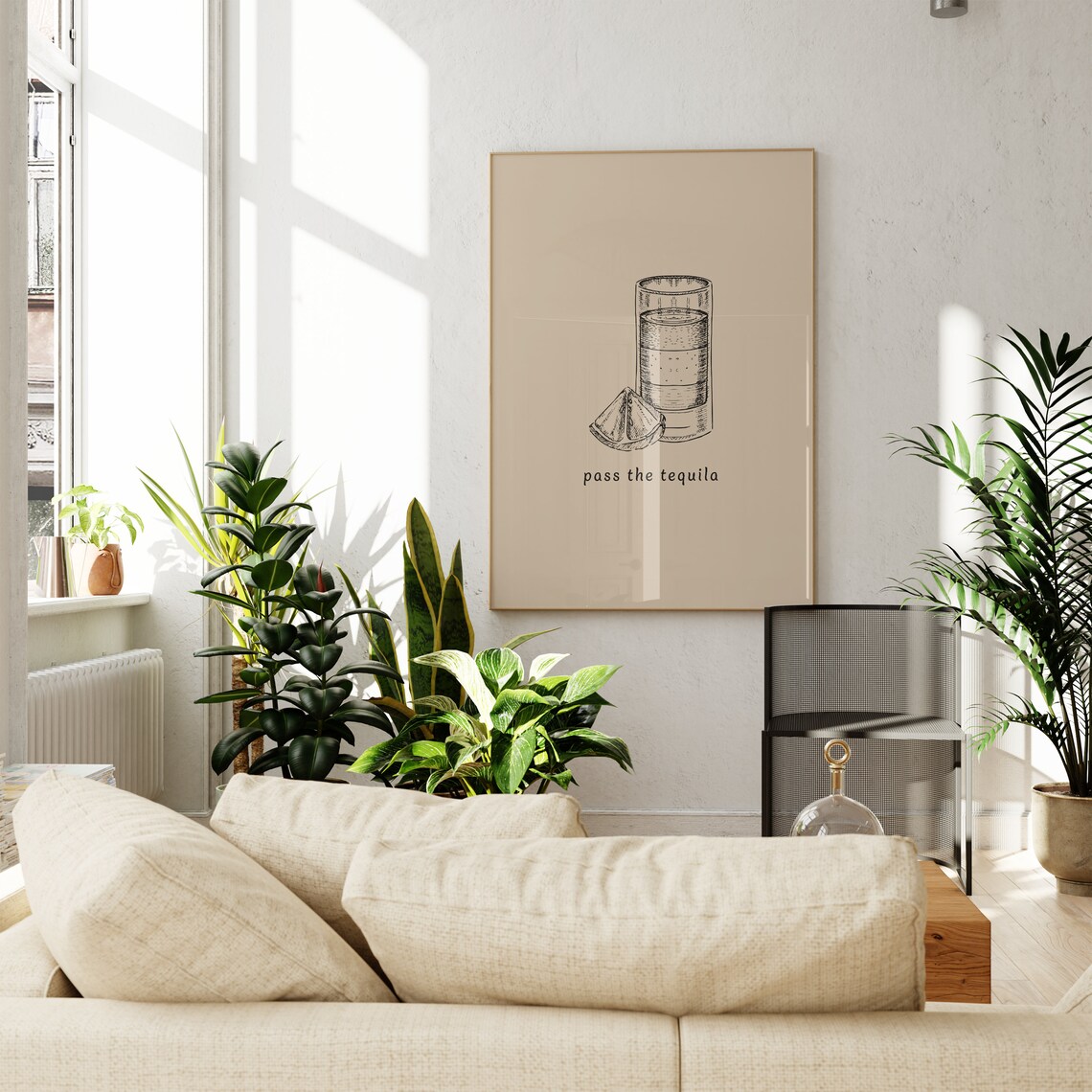 Pass The Tequila Bar Print, Drinks Wall Art - Image 3