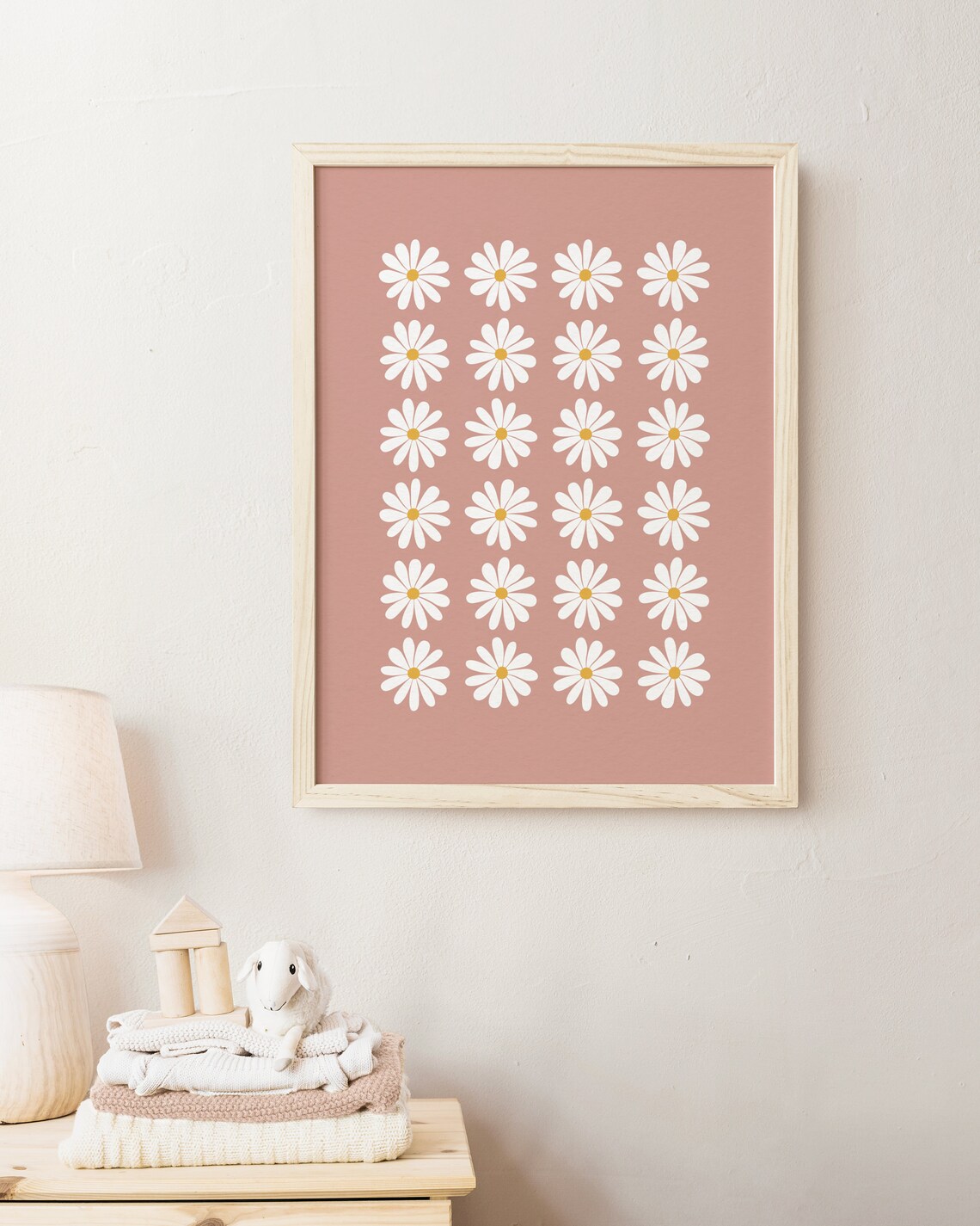 Daisy Print, Boho Floral Nursery Wall Art - Image 3