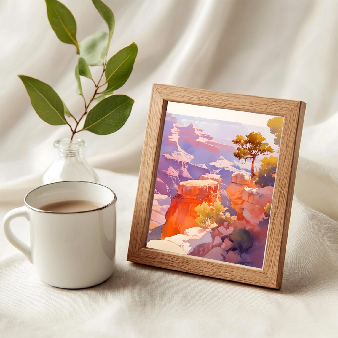 Great Canyon Landscape Scenery Art Print Wall Deco Watercolor - Image 5