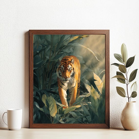 Tropical Tiger Jungle Animal Safari Art Print