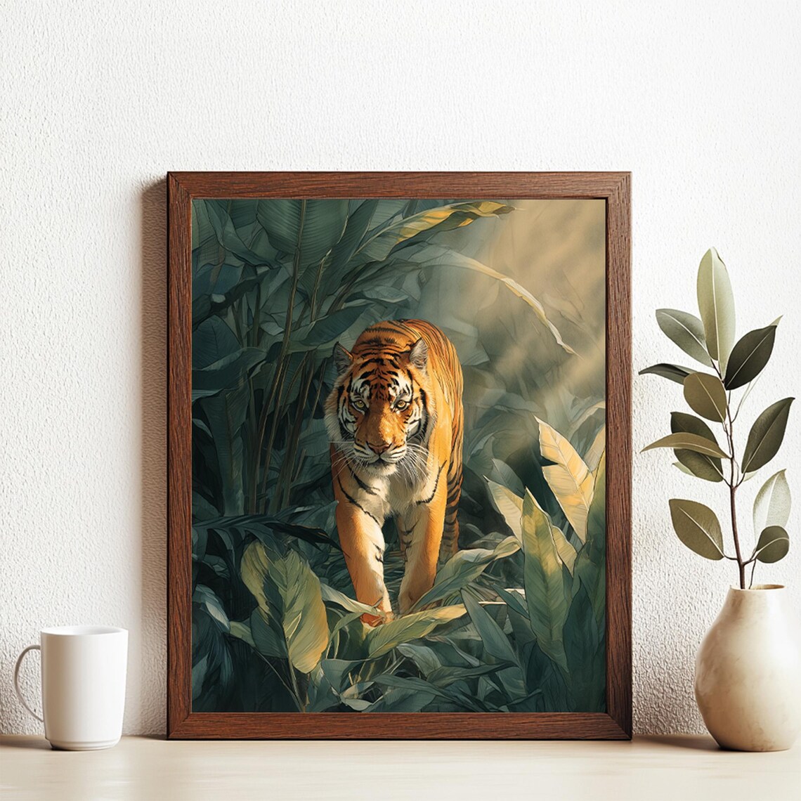 Tropical Tiger Jungle Animal Safari Art Print