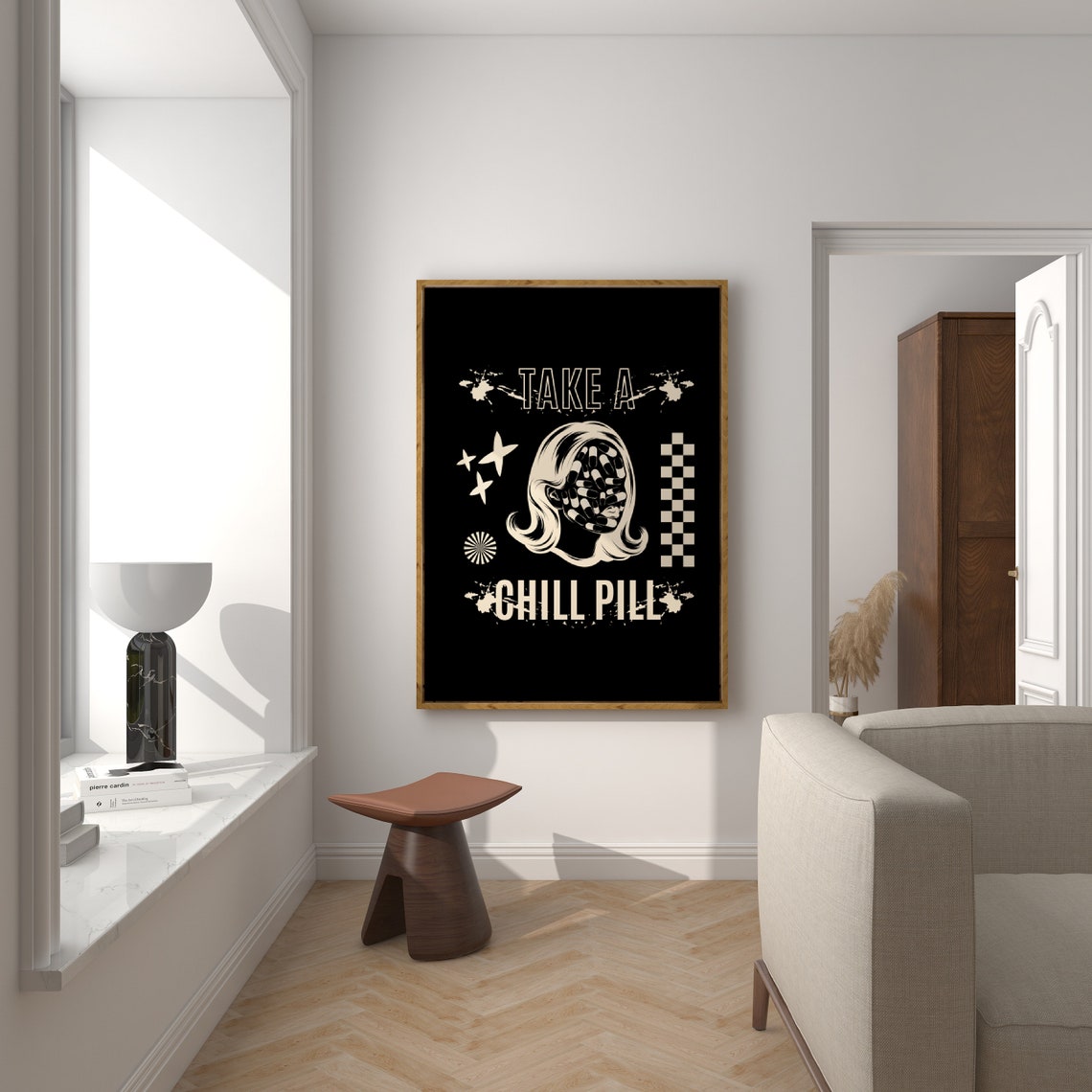 Chill Pill Poster, Preppy Dorm Room Decor - Image 4