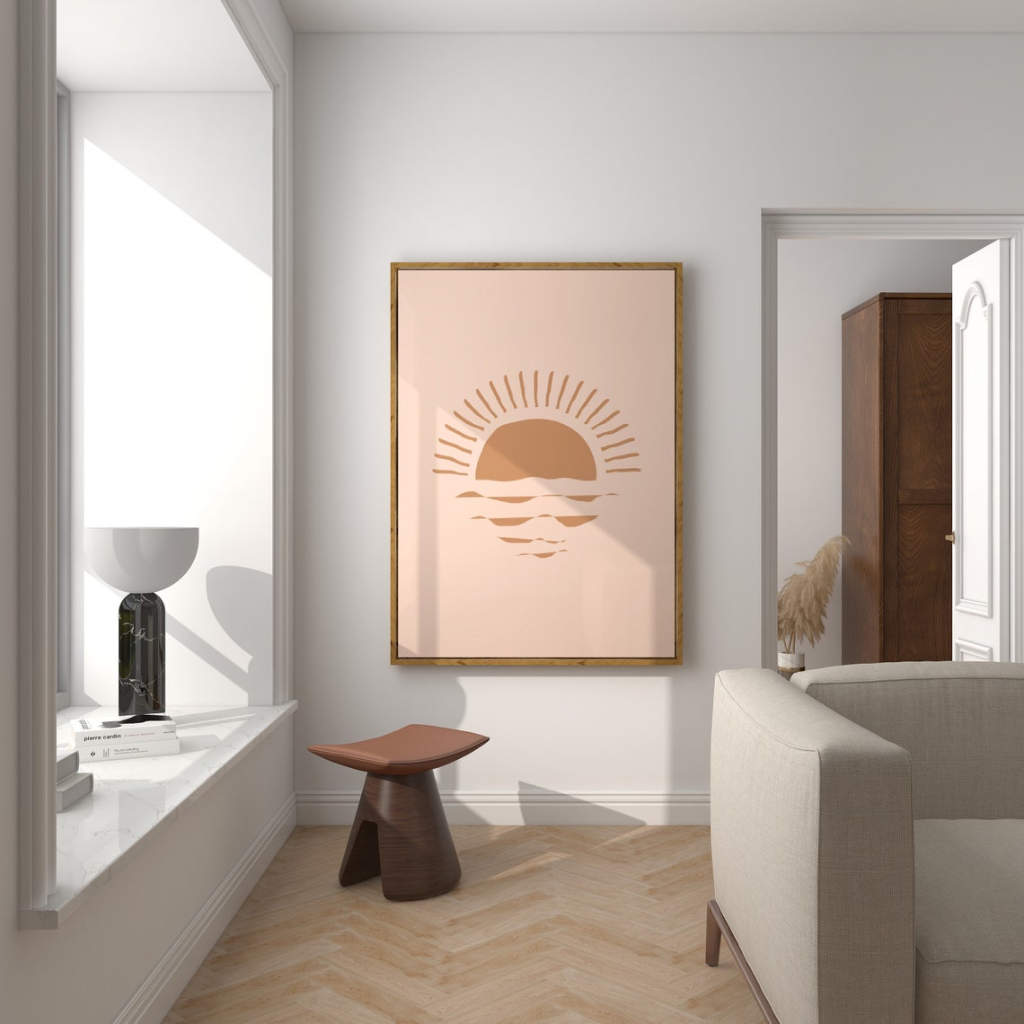 Sunset Coastal Boho Minimalist Poster Print - Image 4