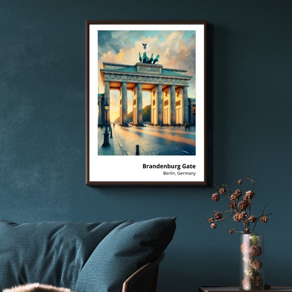 Brandenburg Gate Art Print Stunning Painting Of Berlin Landmark Vibrant And Historic Wall Decor Iconic German Architecture Art