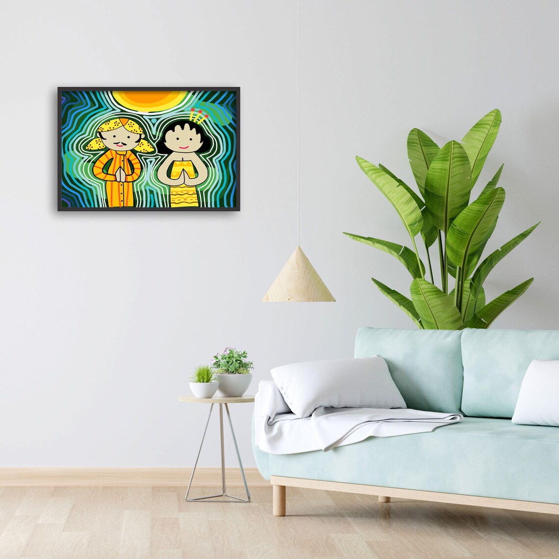 Javanese Wedding Art, Whimsical Boho Home Decor - Image 2