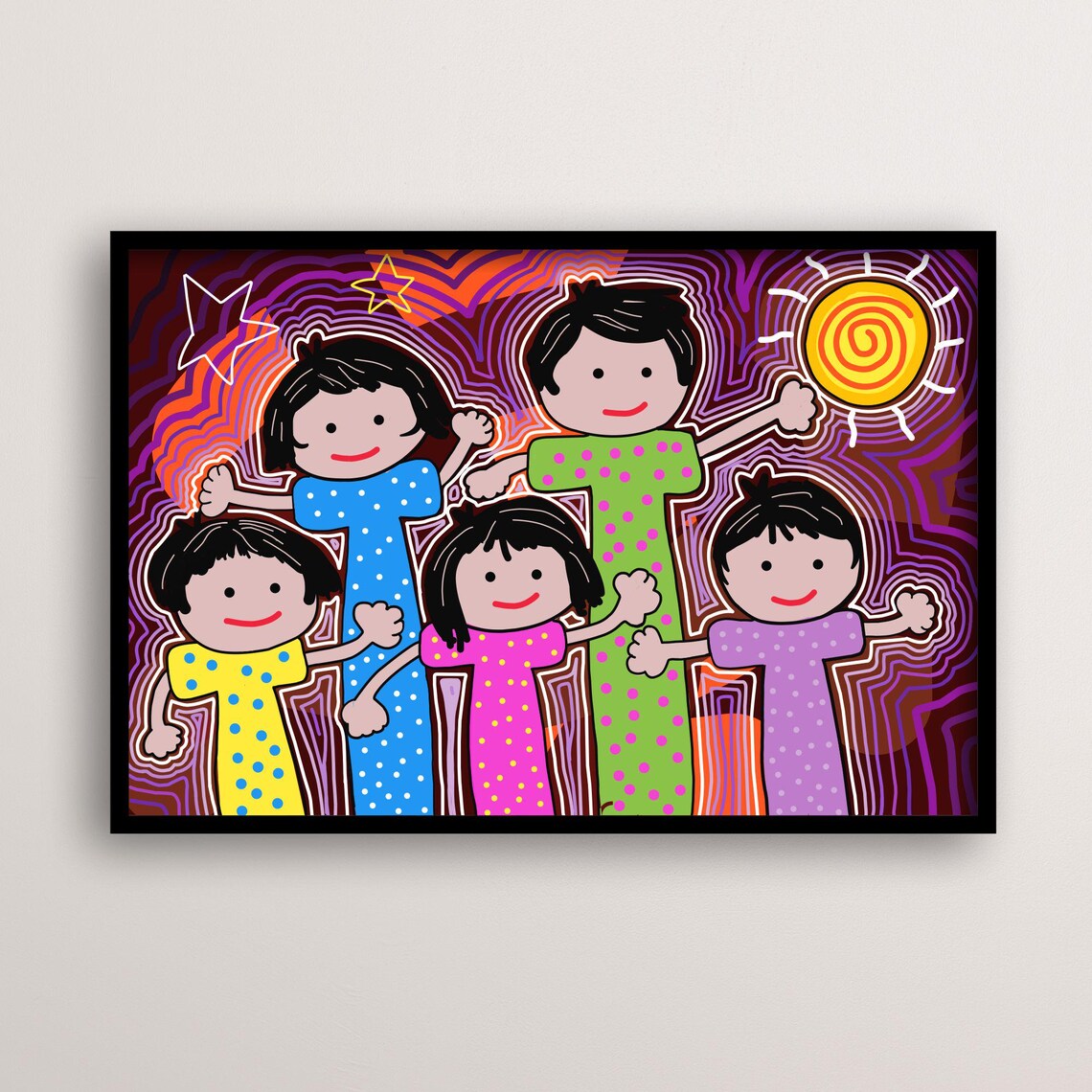 Whimsical Kids Art, Playful Nursery Decor Poster