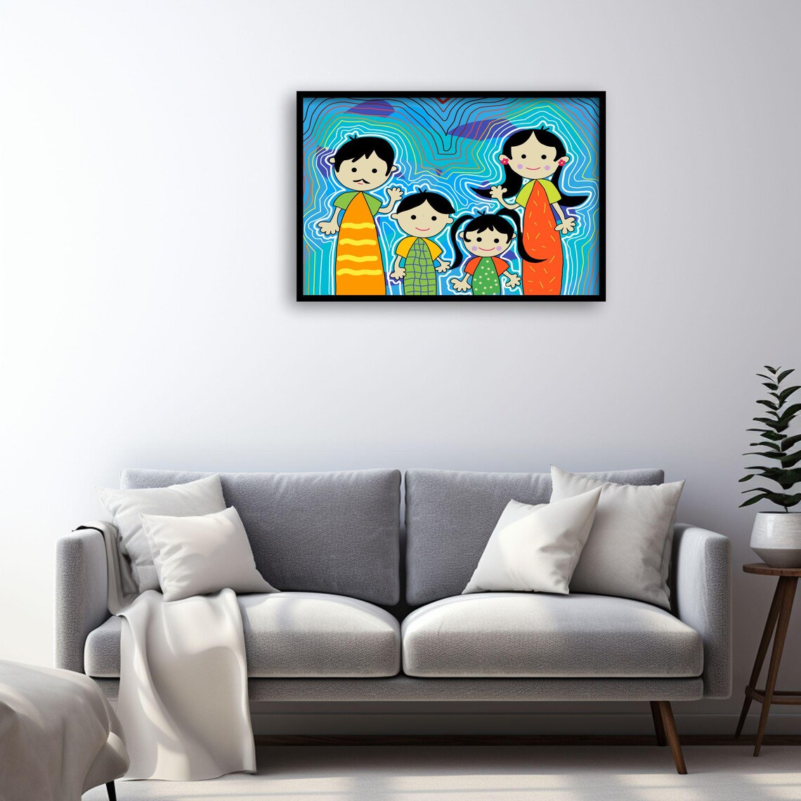 Colorful Family Art, Playful Nursery Decor - Image 4