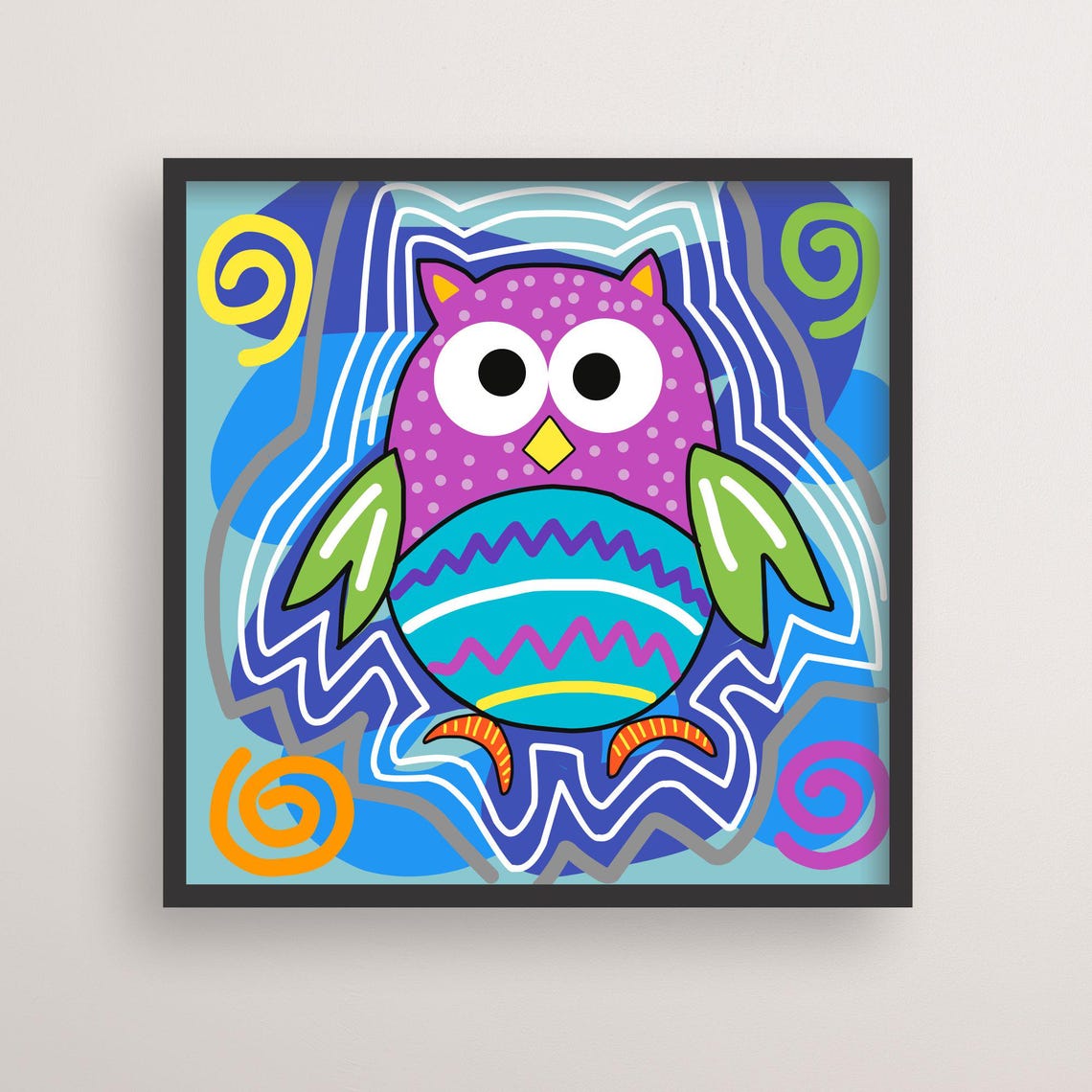 Owl Art, Whimsical Boho Nursery Decor