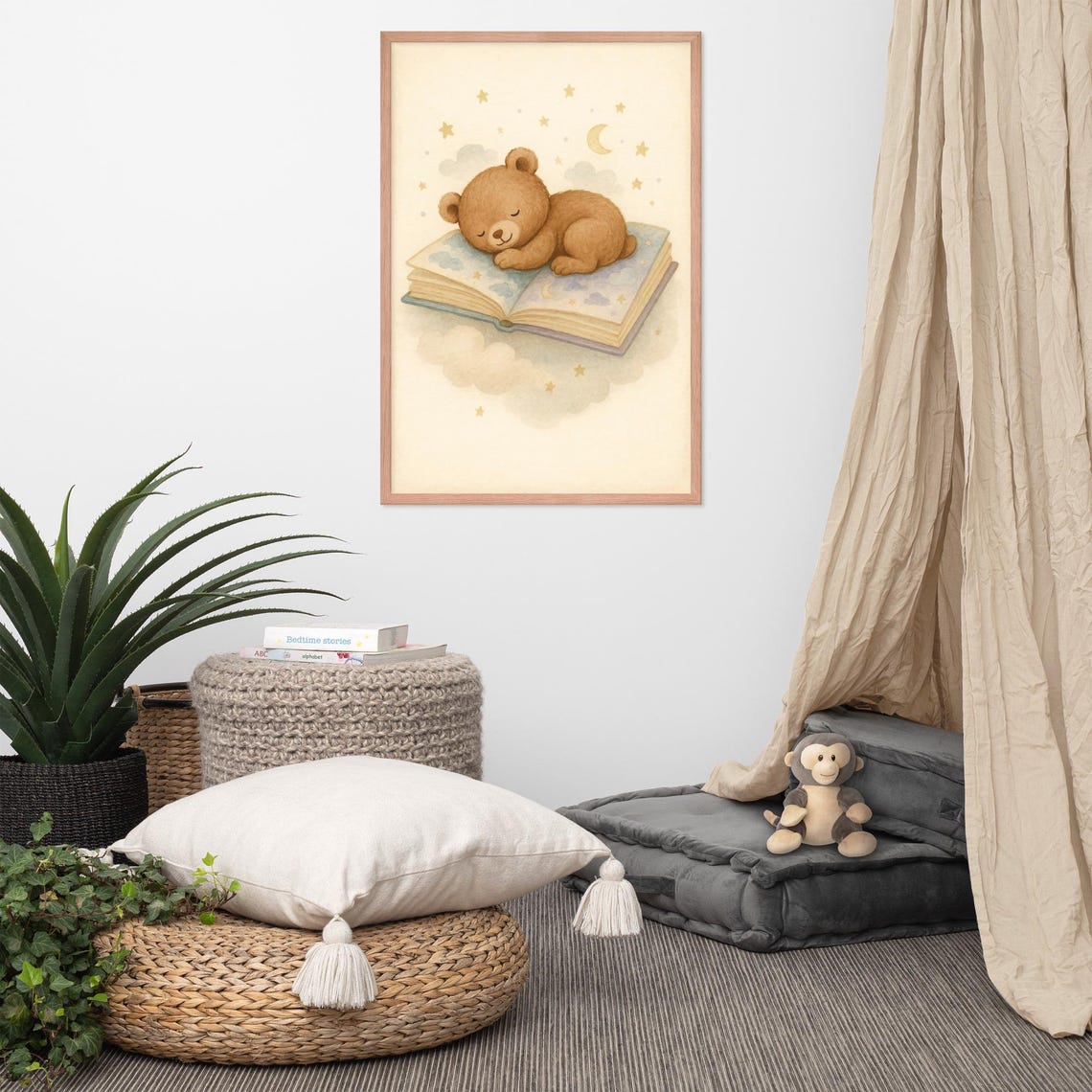 Teddy Bear Dreamy Storybook, Nursery Decor Poster - Image 3