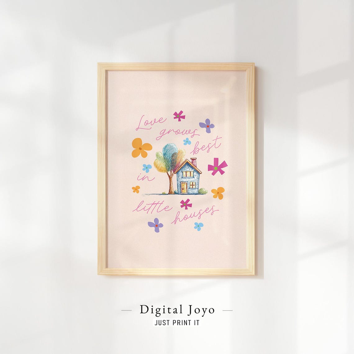 Whimsical House Art Print Cozy Home Illustration