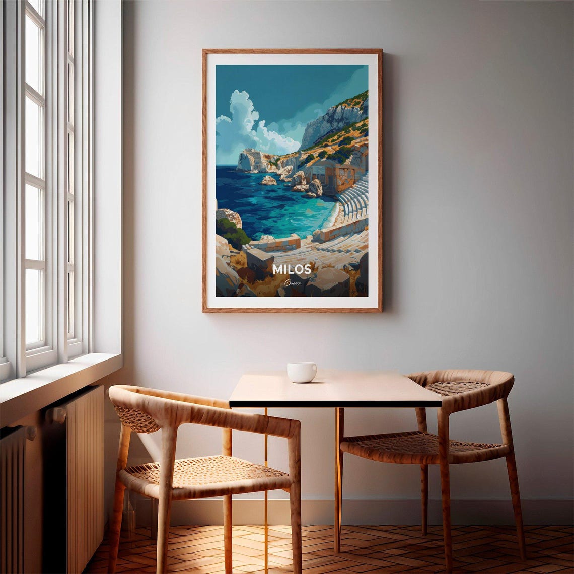 Milos Greece Ancient Theater Coastline Cliff Cove View Poster - Image 2