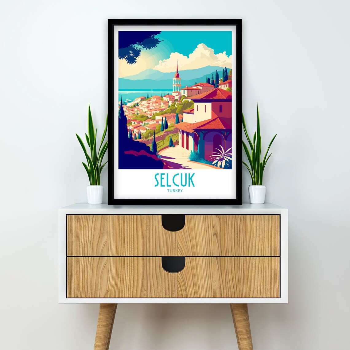 Selcuk Travel Print Wall Art Selcuk Turkey Travel Poster Gift Selcuk Turkey Scenery Art Selcuk Turkey Gift Wall Art Selcuk Scenic Wall Art - Image 2