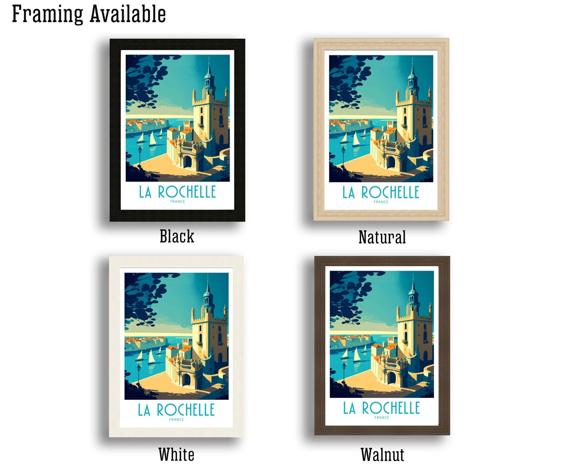 La Rochelle France Travel Poster, Place Wall Art - Image 2