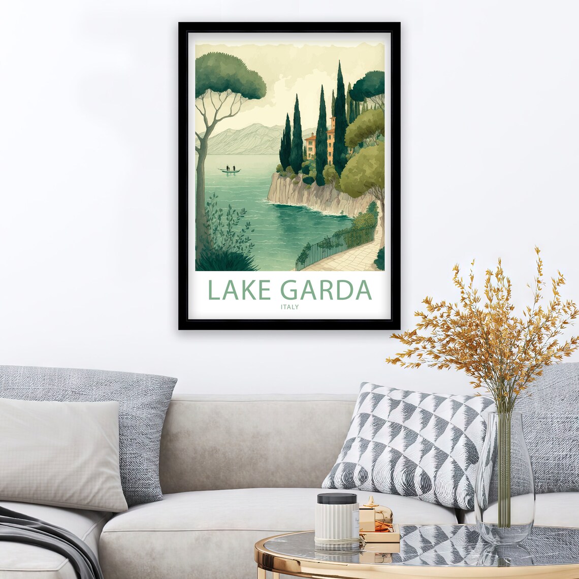 Lake Garda Travel Poster, Italy Scenic Wall Art - Image 3