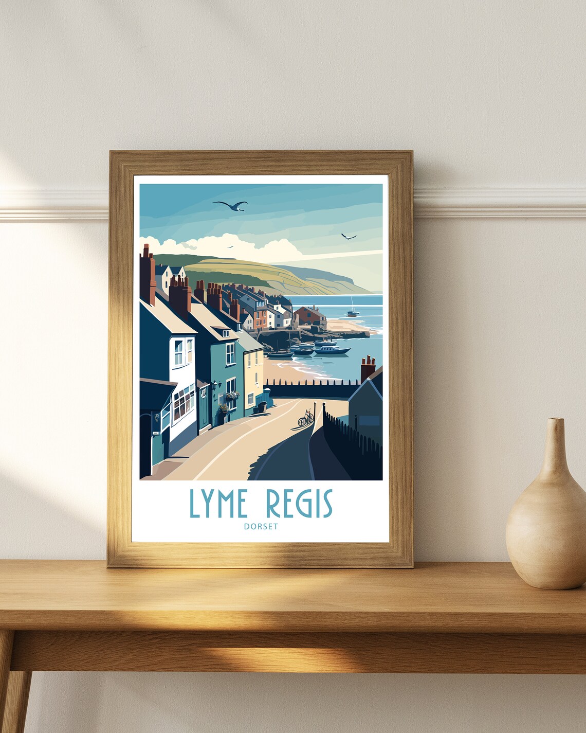 Lyme Regis Travel Poster, Dorset Wall Art Print - Image 4