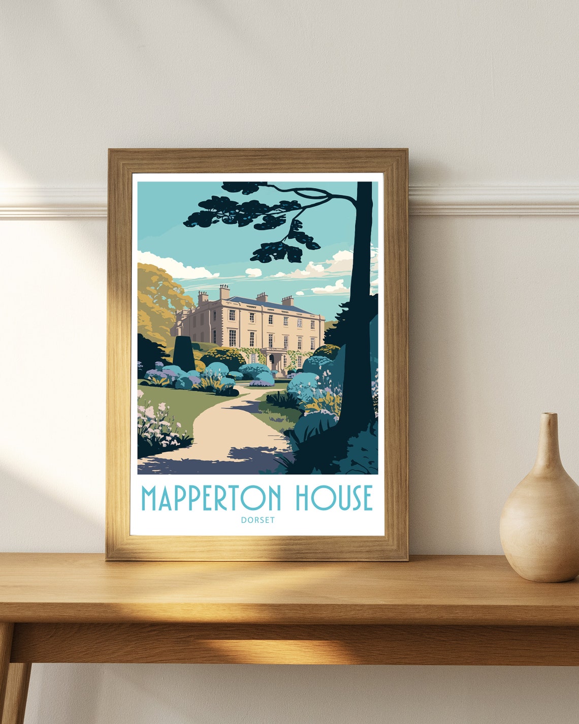 Mapperton House Dorset Manor Gardens Estate Vintage Travel Poster - Image 4