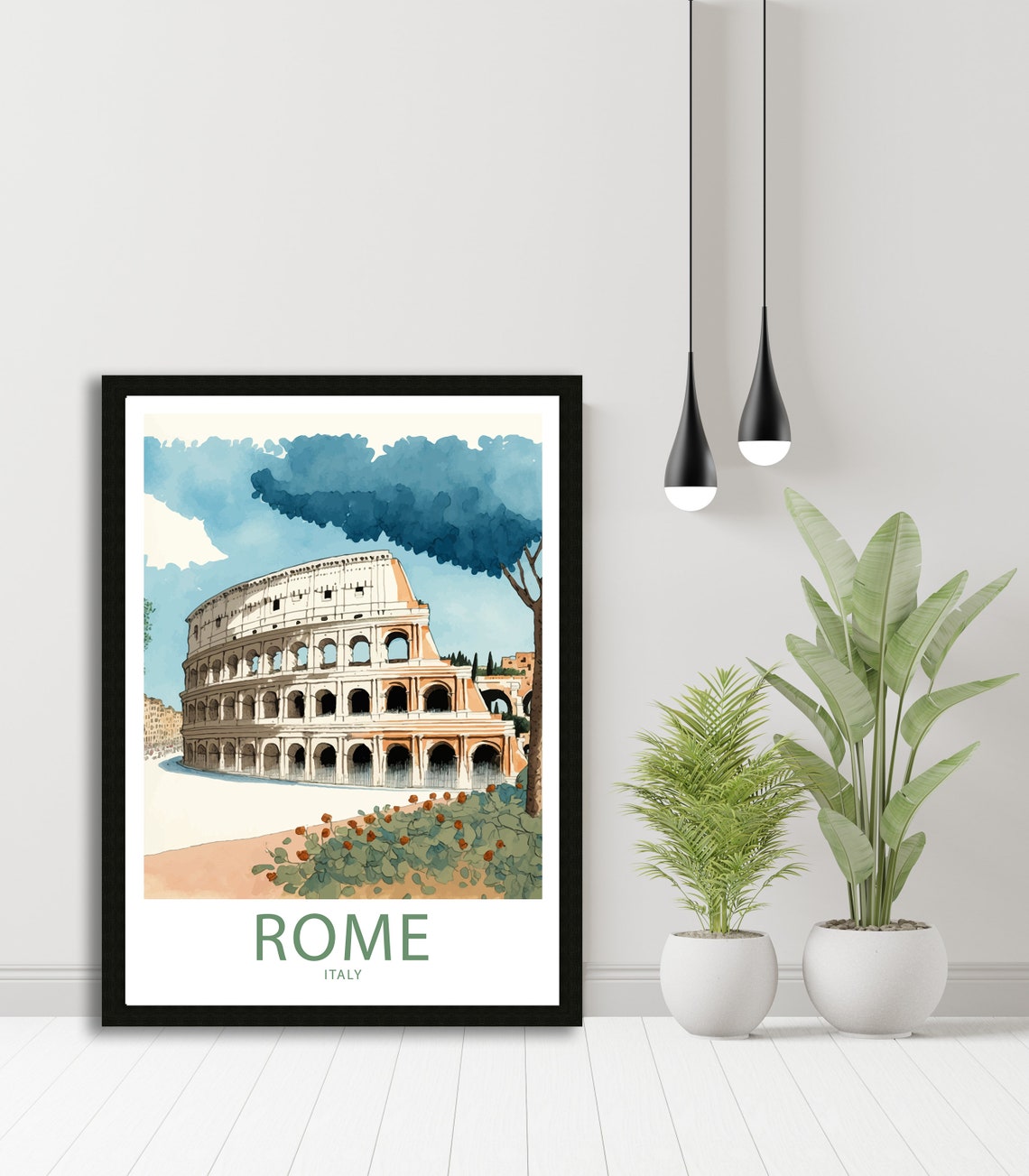 Rome Italy Colosseum Watercolor Amphitheater Ruins Landmark Poster - Image 5