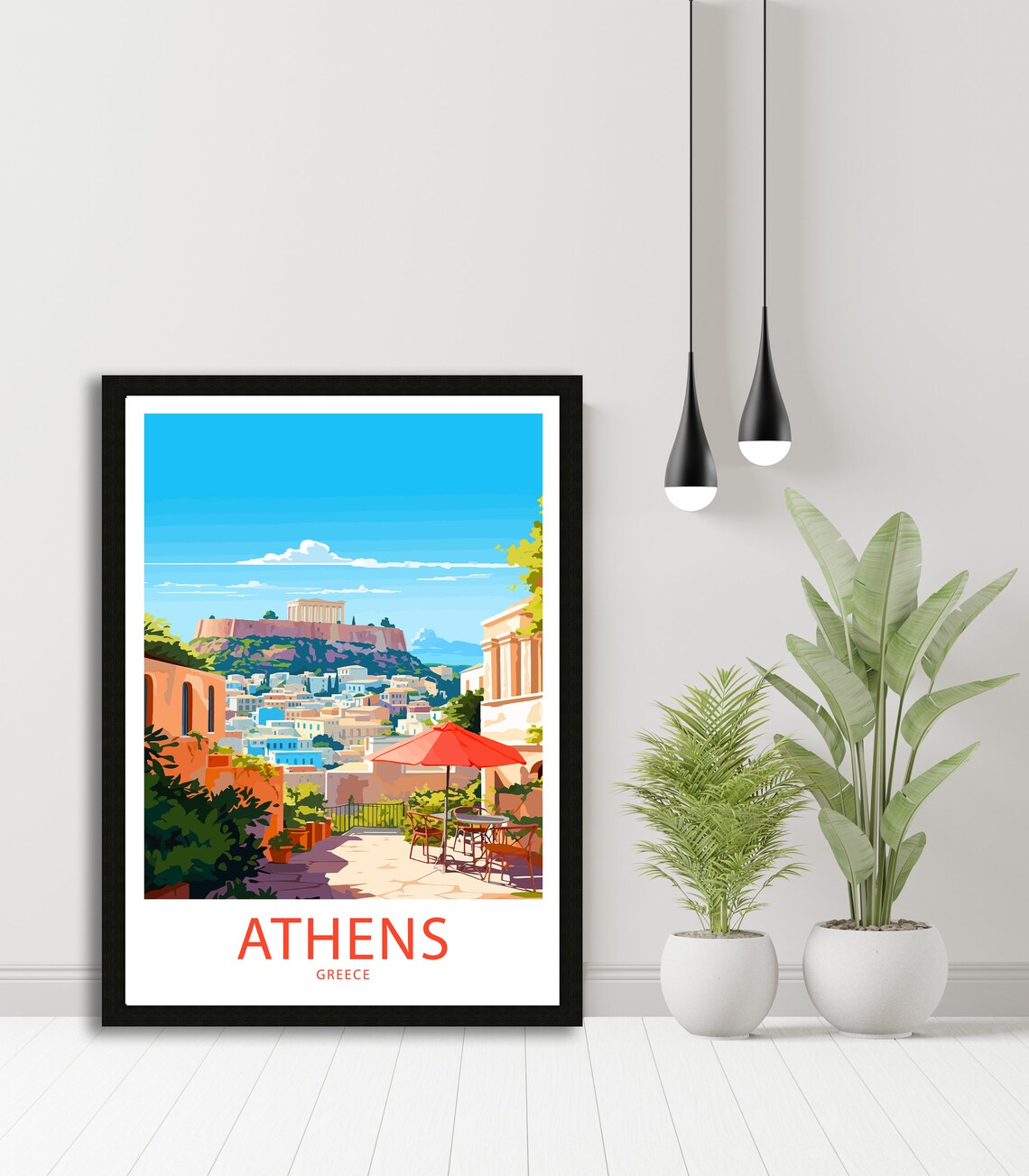 Athens Greece Travel Poster, Home Decor Print - Image 4