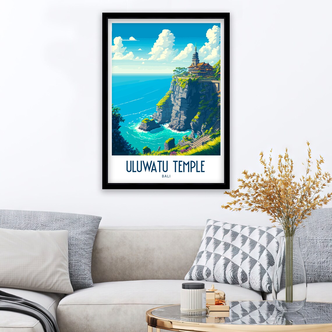 Uluwatu Temple Bali Clifftop Ocean View Sacred Travel Poster - Image 2