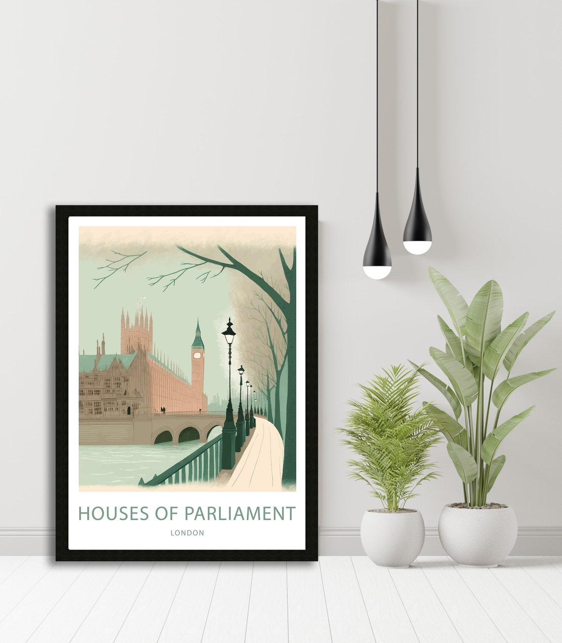 Houses Of Parliament Travel Print Wall Art Houses Of Parliament Travel Poster Gift Houses Of Parliament Scenic Wall Art Big Ben Travel Print - Image 5