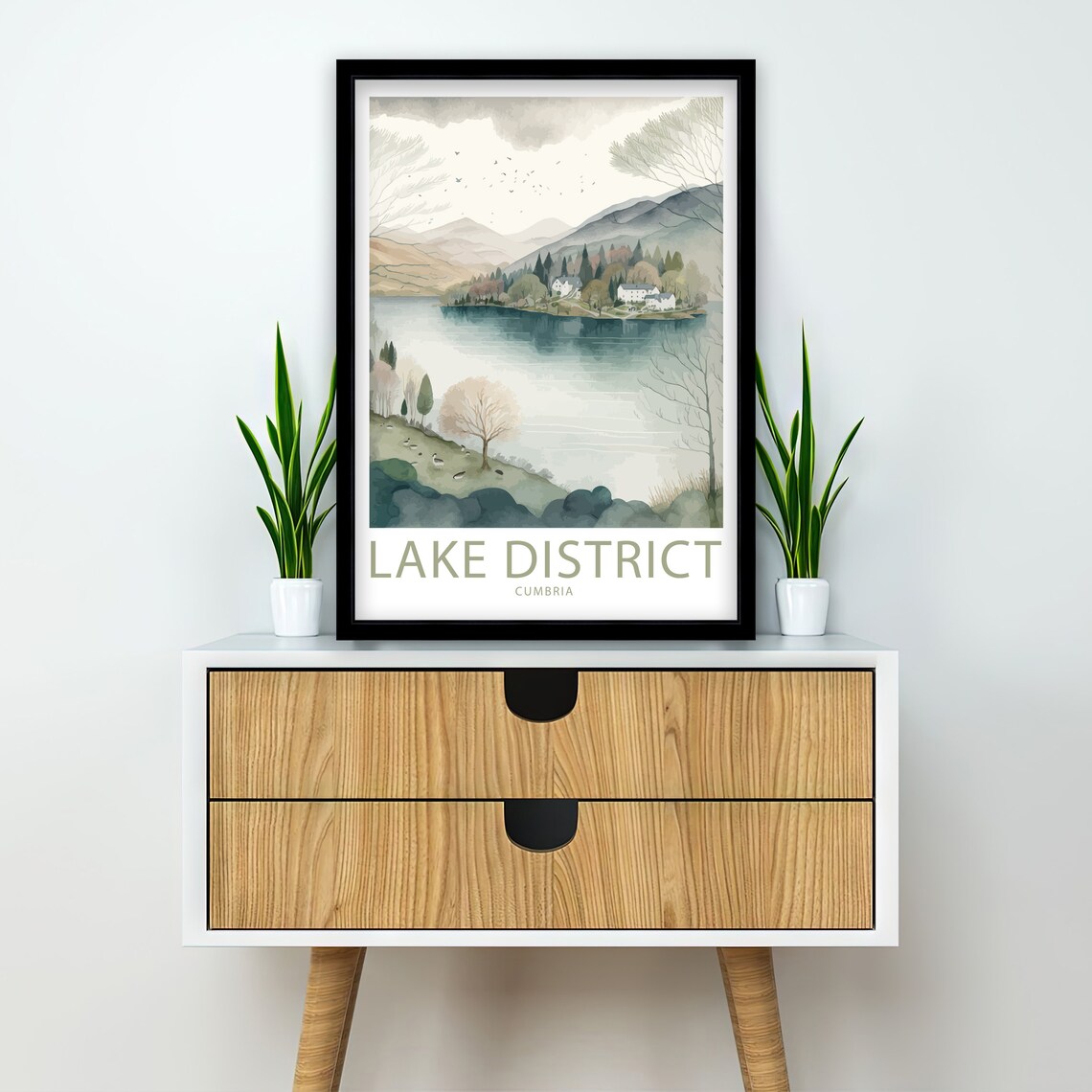 Lake District Travel Poster, Place-Inspired Art Print - Image 3