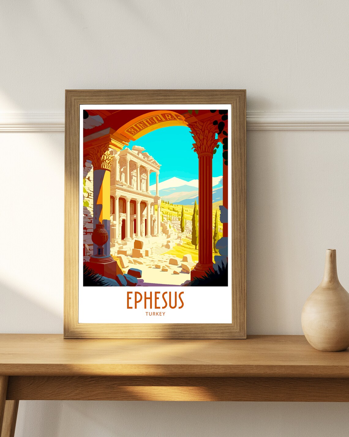 Ephesus Turkey Travel Poster, Europe Wall Art - Image 4