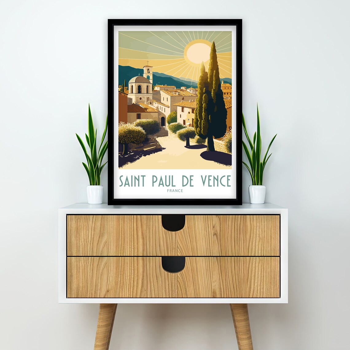 Saint Paul De Vence Travel Print Saint Paul De Vence France Poster Home Dcor Saint Paul De Vence France Print Saint Paul De Vence France - Image 2