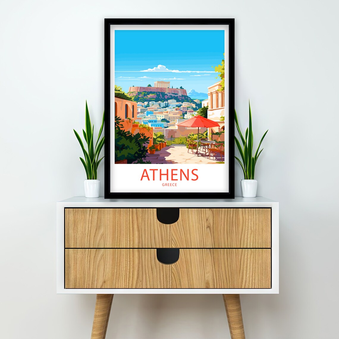 Athens Greece Travel Poster, Home Decor Print - Image 6