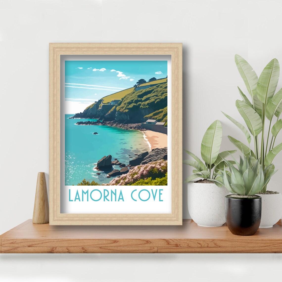 Lamorna Cove Travel Poster, Cornwall Art Print - Image 6